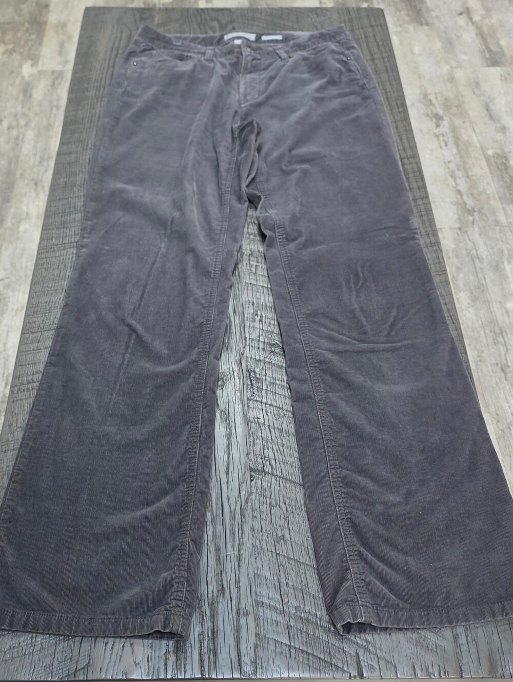 Liz Claiborne Gray Cotton Corduroy Waistband Pants ( Size:10) - Picture 2 of 6